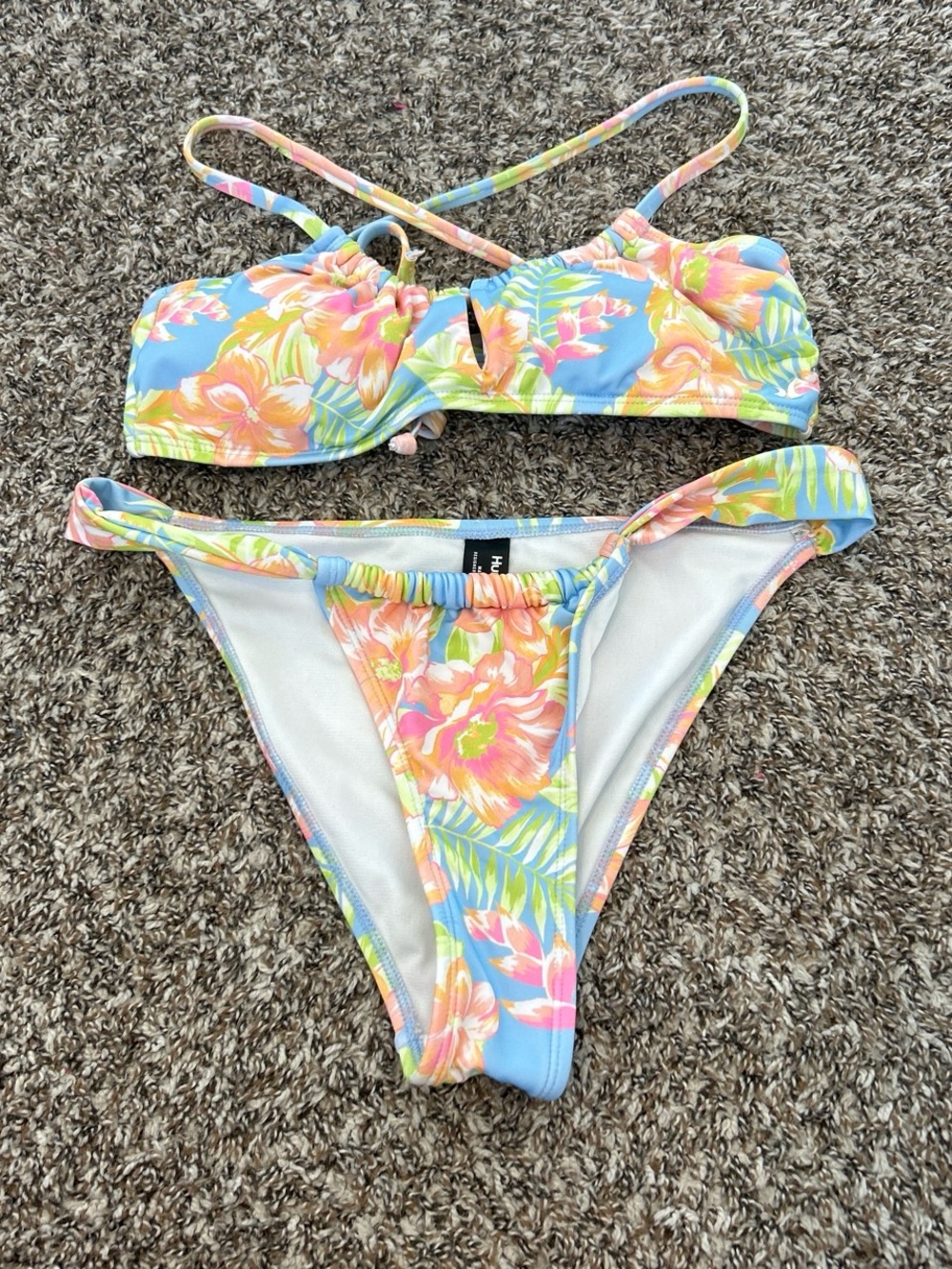 Floral Blue Tropical Bikini Set